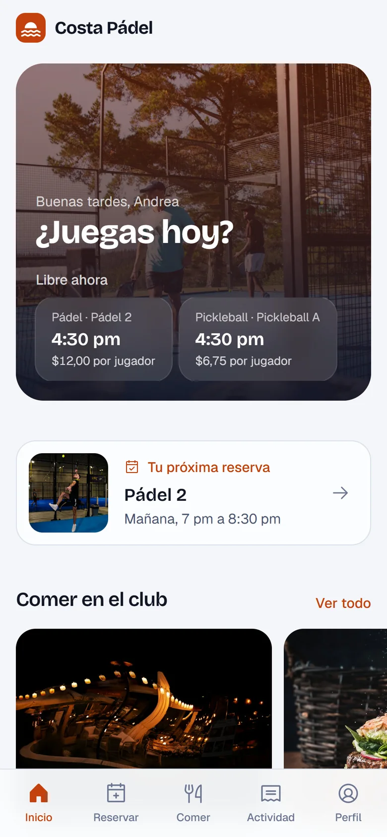 App de Costa Pádel