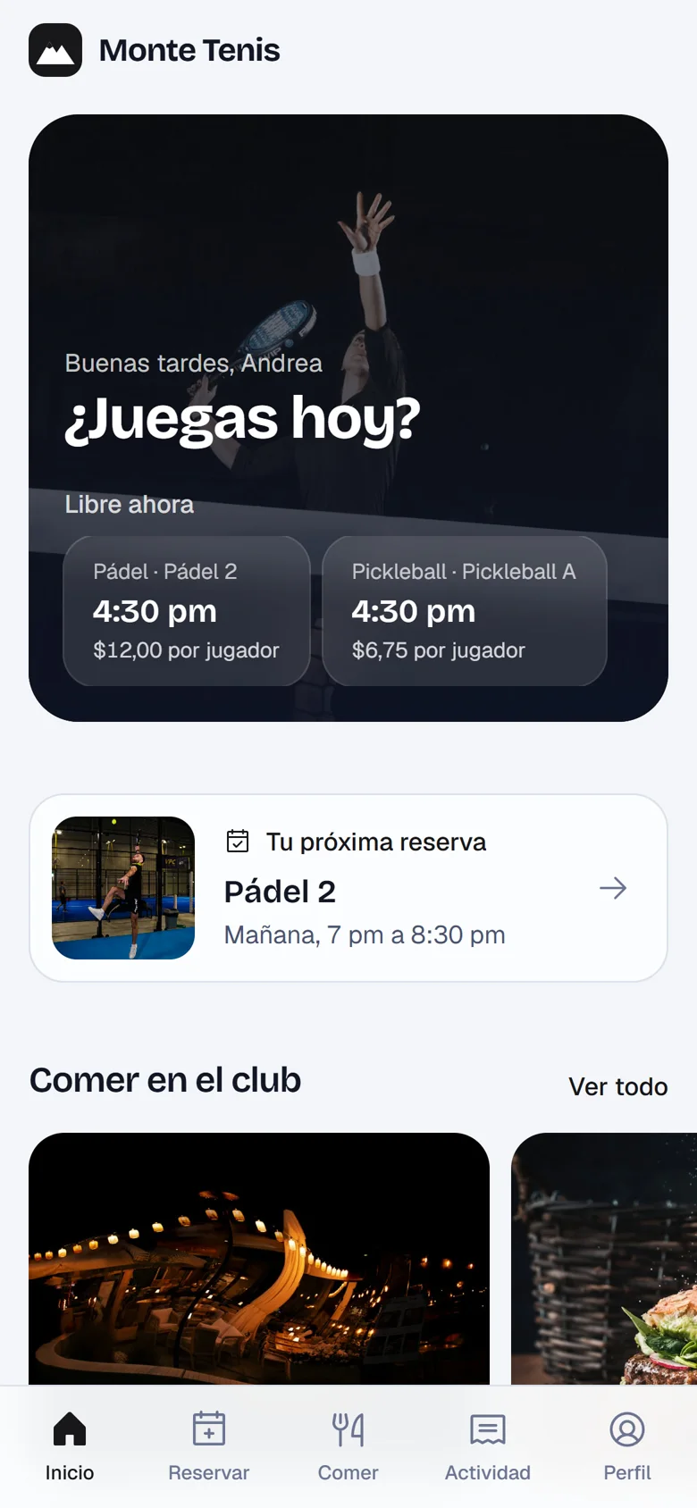 App de Monte Tenis